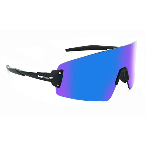 Optic Nerve - FixieBLAST Matte Black w Blue Mirror